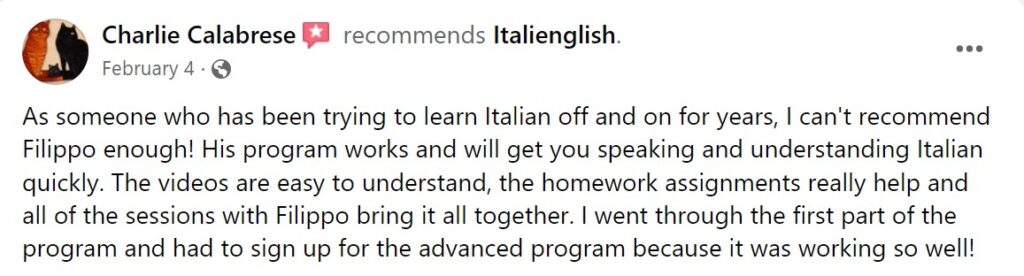 italian language coach recommendation focused on speaking