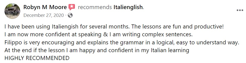 italienglish_italian language coach recommendation focused on grammar