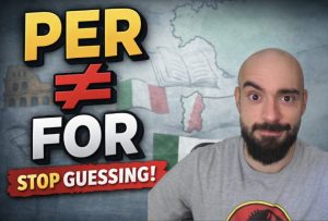 Italian preposition PER explained with examples