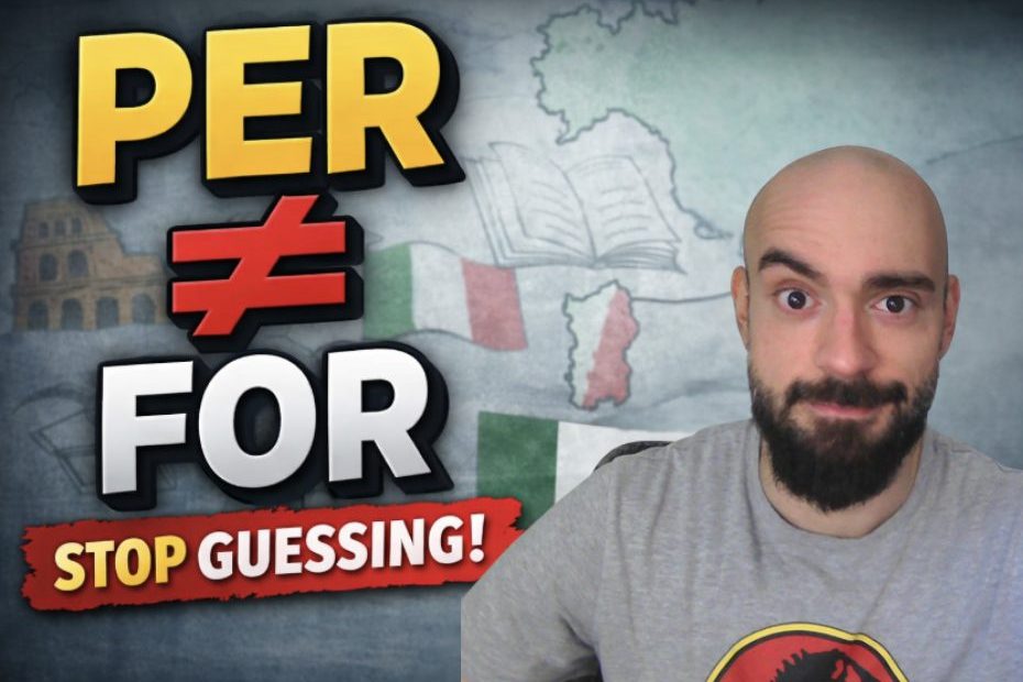 Italian preposition PER explained with examples